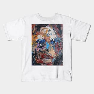 Abstract Expresstionist Face 402 Kids T-Shirt